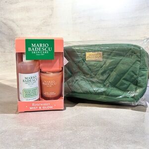 Mario Badescu Rosewater Mist and Glow Set with Makeup Bag